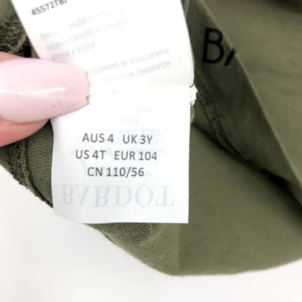 BARDOT JUNIOR Toddler Bardot Tee 4T Khaki Green Short Sleeves NWT